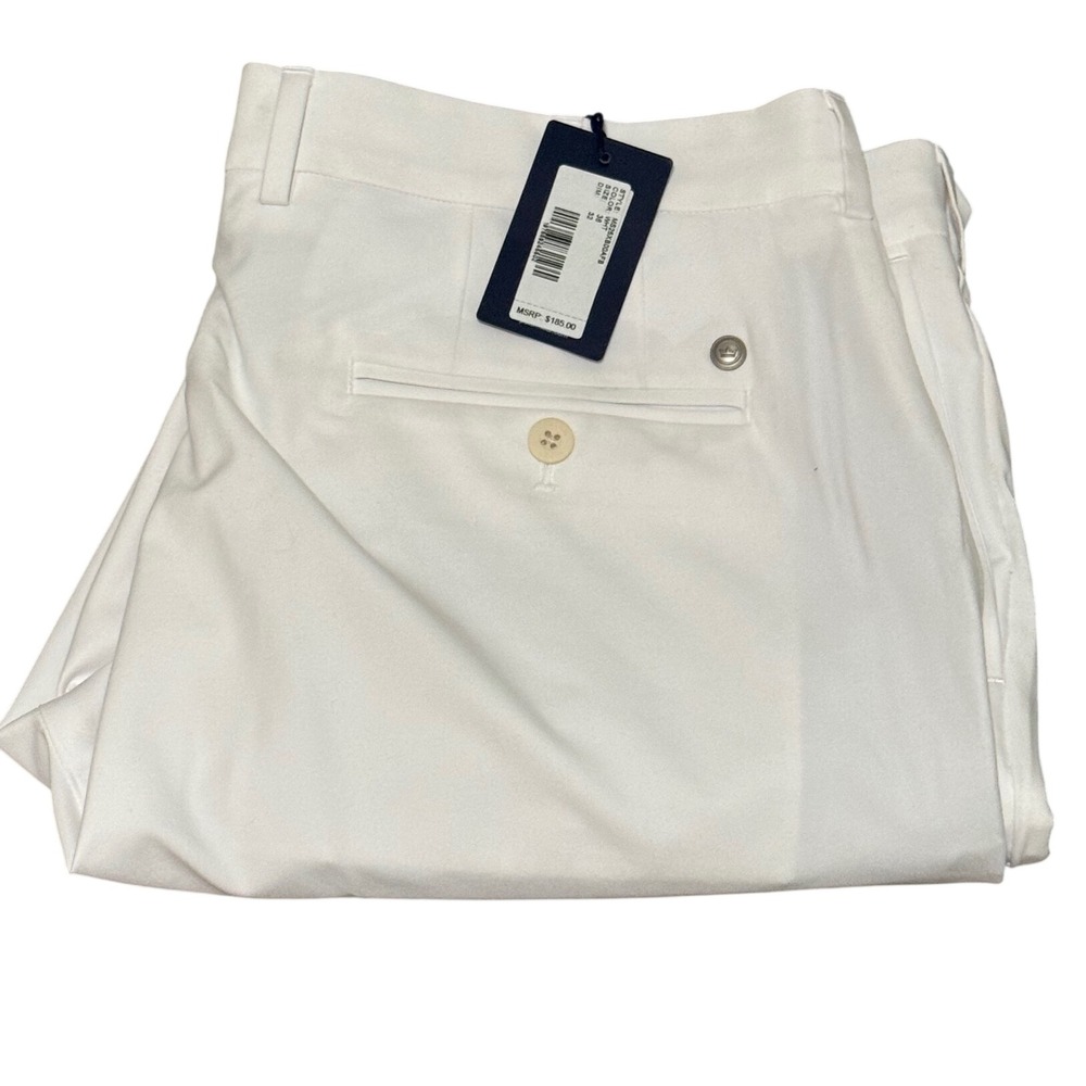 Peter Millar Crown Crafted Mens 36x32 White Performance Dress Pants MS25XB00AFB